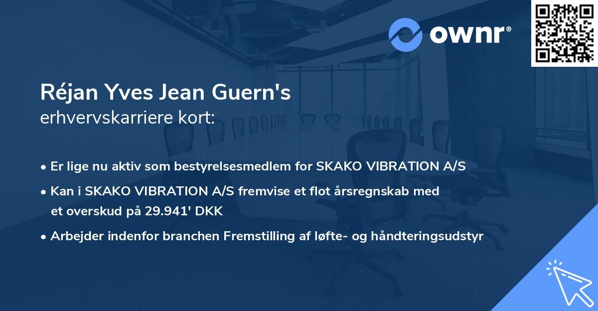 Réjan Yves Jean Guern's erhvervskarriere kort