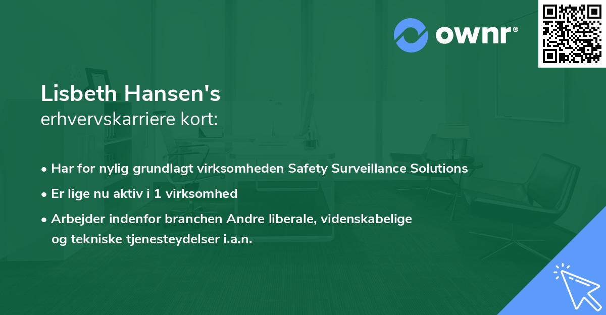 Lisbeth Hansen's erhvervskarriere kort