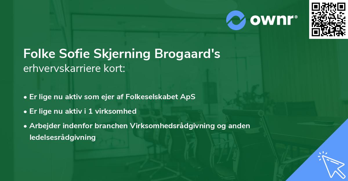 Folke Sofie Skjerning Brogaard's erhvervskarriere kort