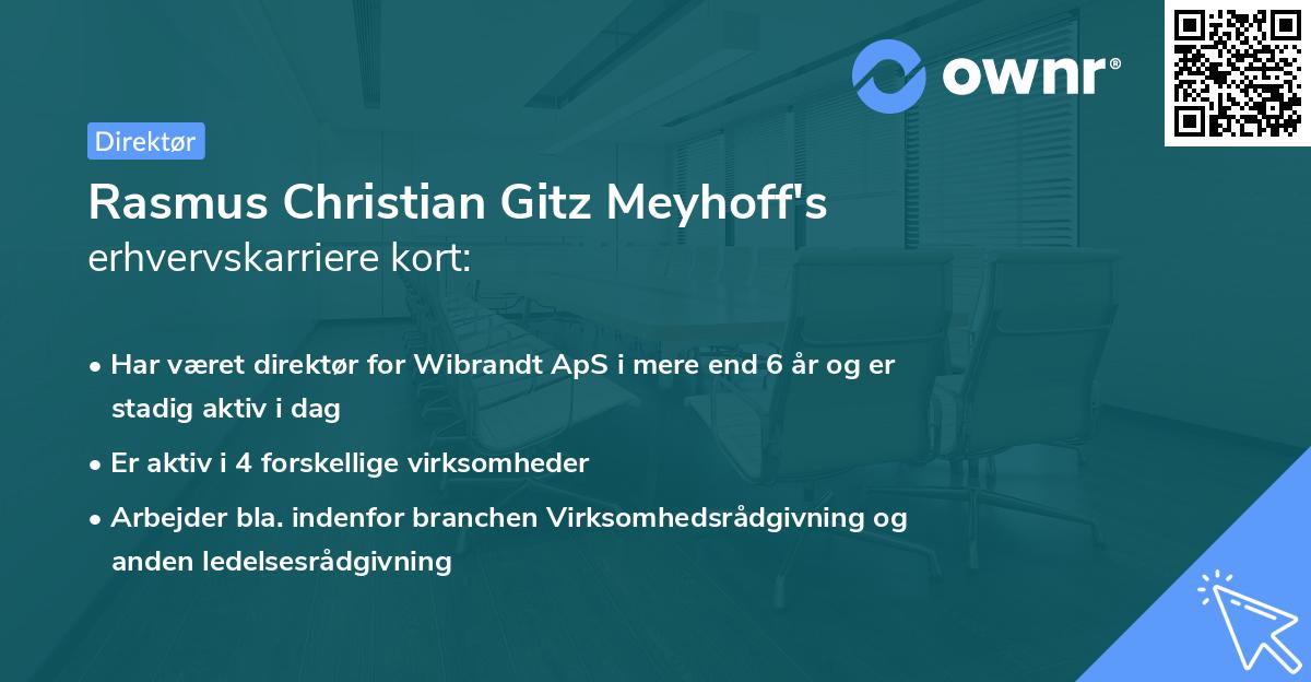 Rasmus Christian Gitz Meyhoff's erhvervskarriere kort