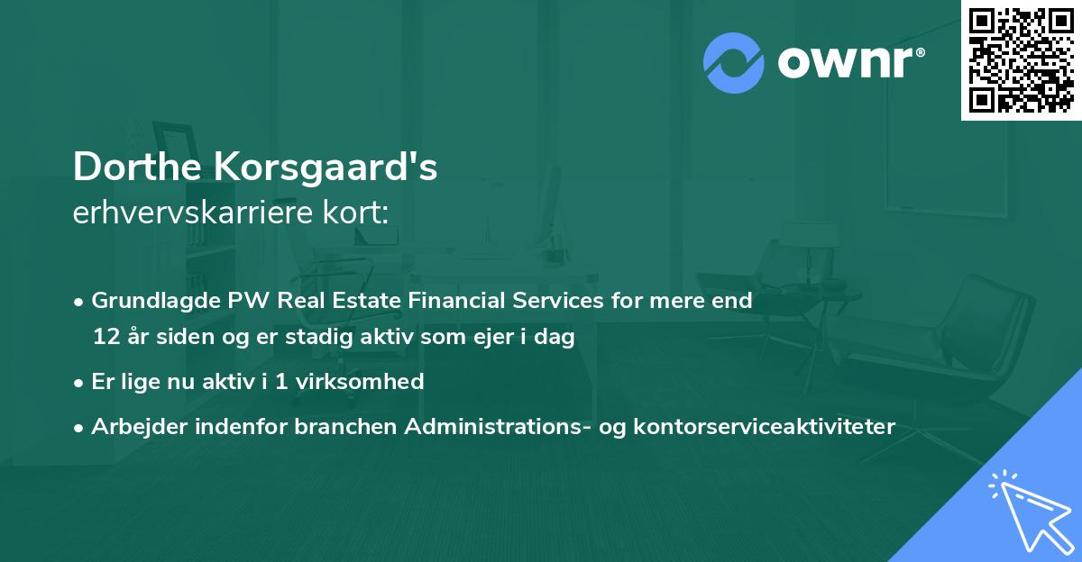 Dorthe Korsgaard's erhvervskarriere kort
