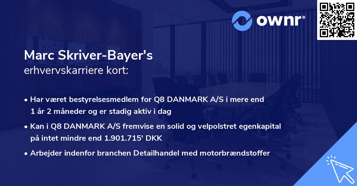 Marc Skriver-Bayer's erhvervskarriere kort