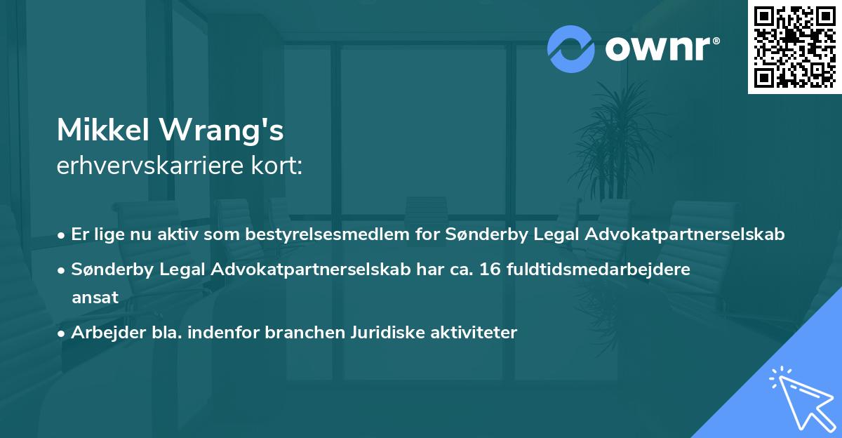 Mikkel Wrang's erhvervskarriere kort