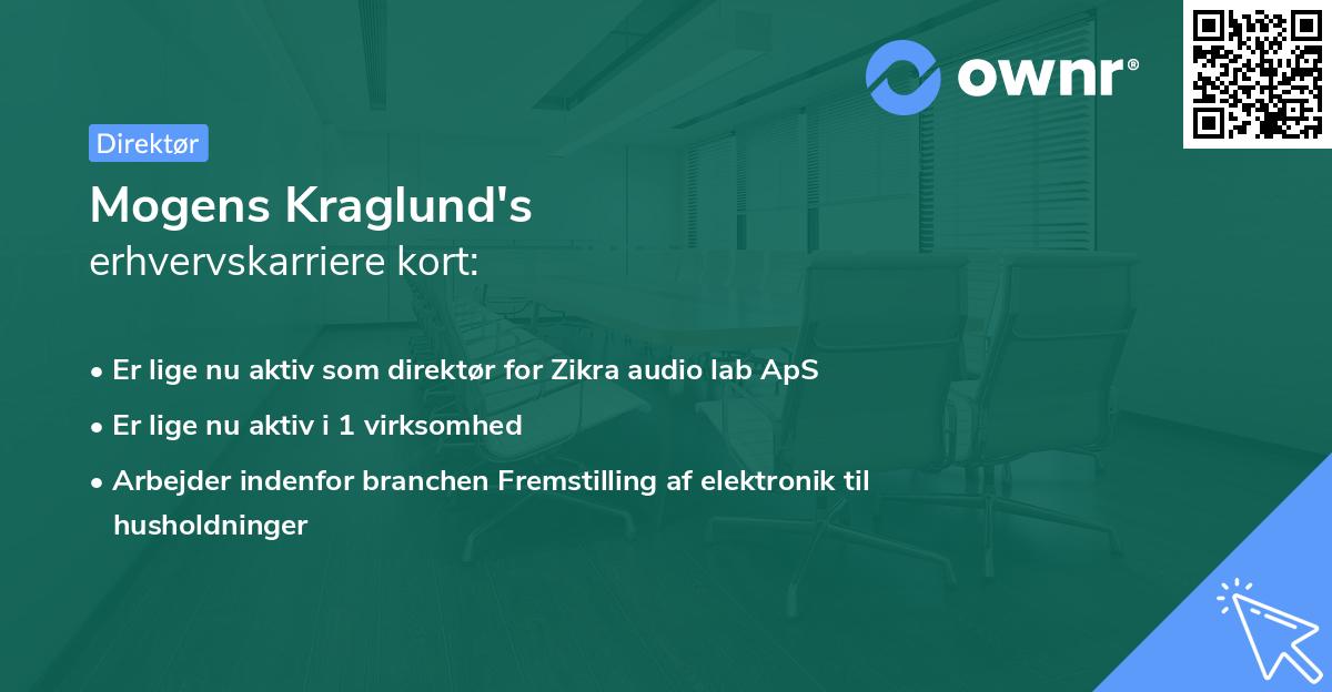 Mogens Kraglund's erhvervskarriere kort