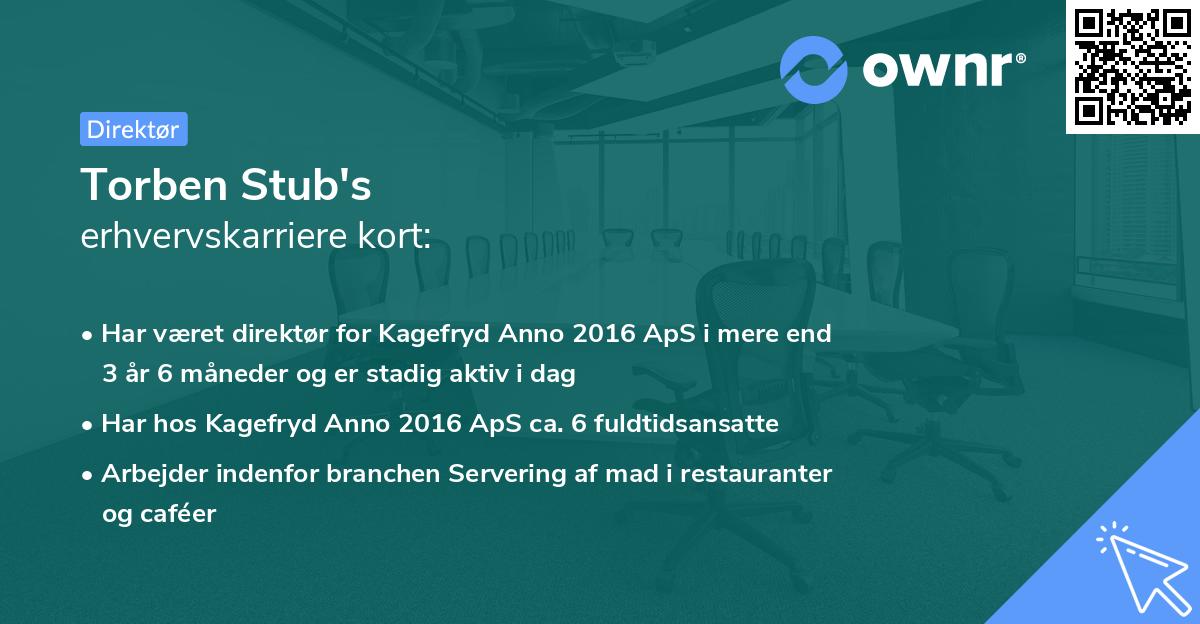Torben Stub's erhvervskarriere kort