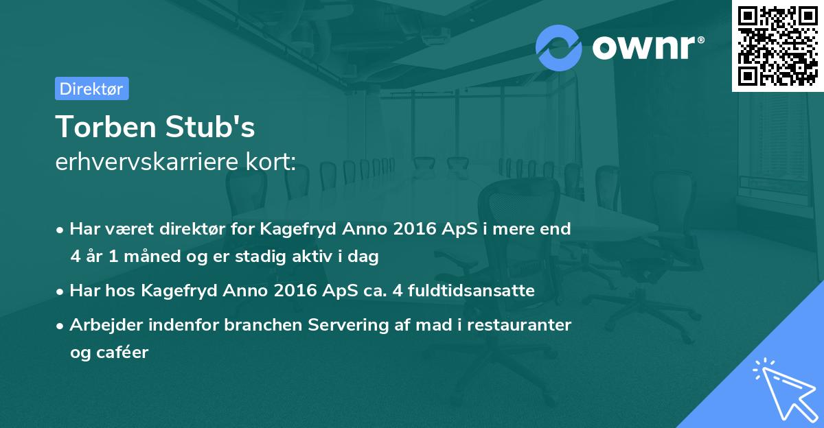Torben Stub's erhvervskarriere kort