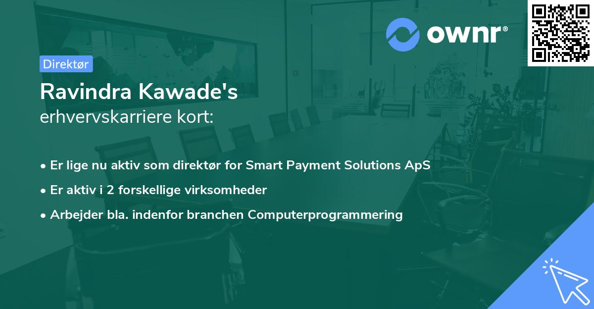 Ravindra Kawade's erhvervskarriere kort