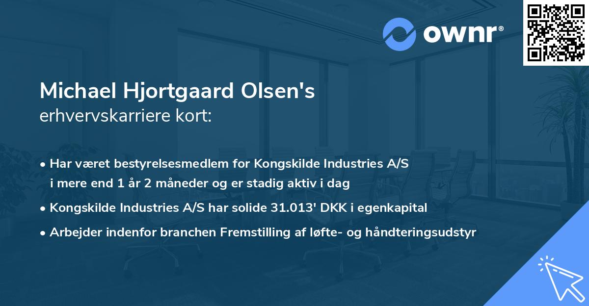 Michael Hjortgaard Olsen's erhvervskarriere kort