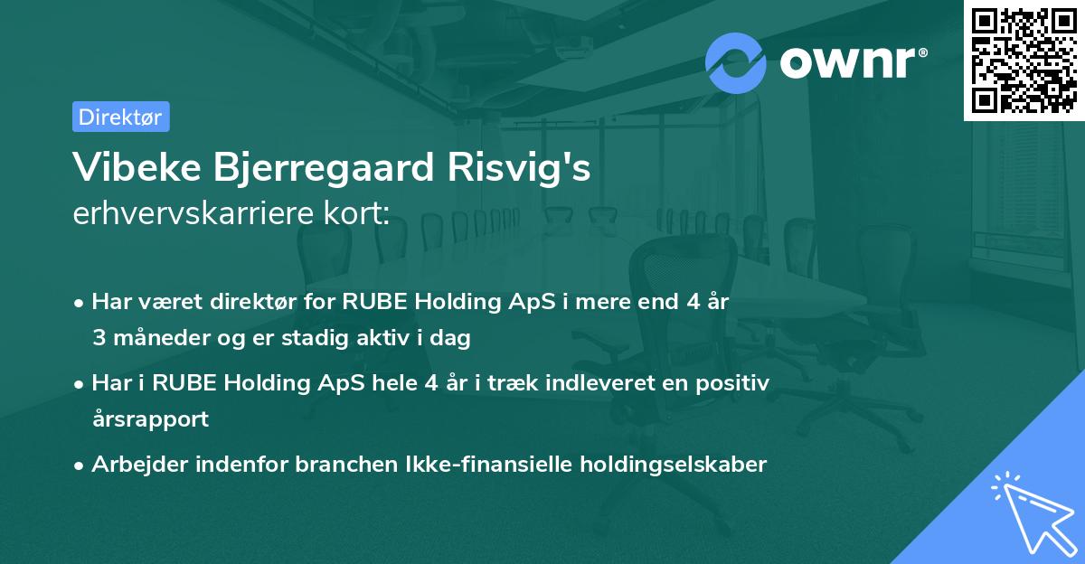 Vibeke Bjerregaard Risvig's erhvervskarriere kort