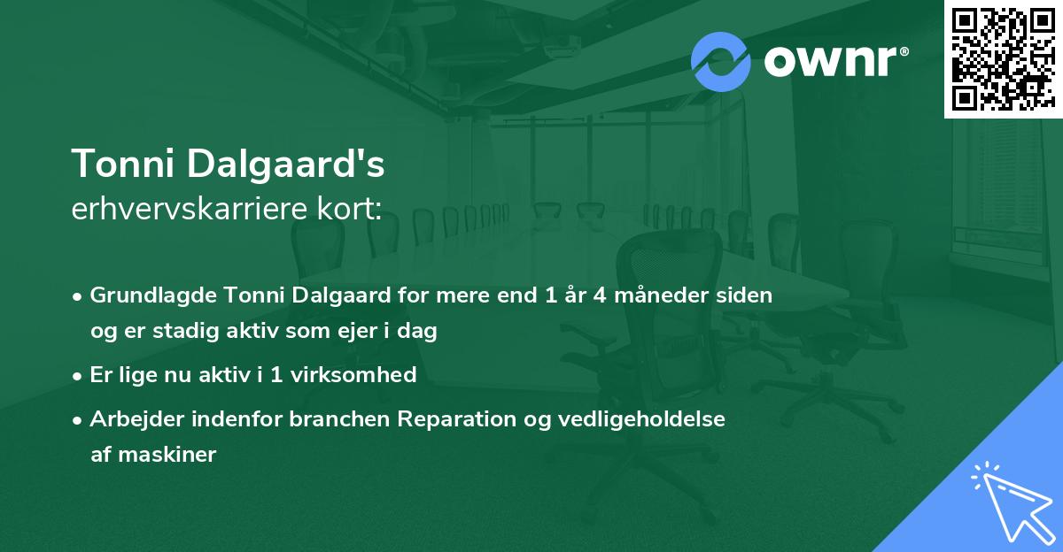 Tonni Dalgaard's erhvervskarriere kort