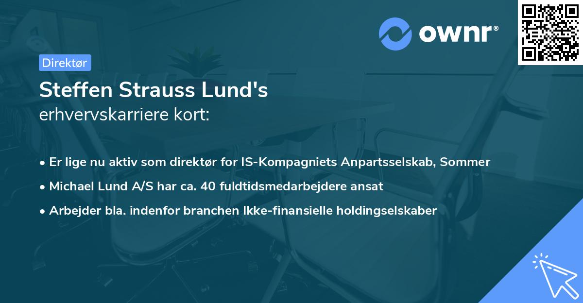 Steffen Strauss Lund's erhvervskarriere kort