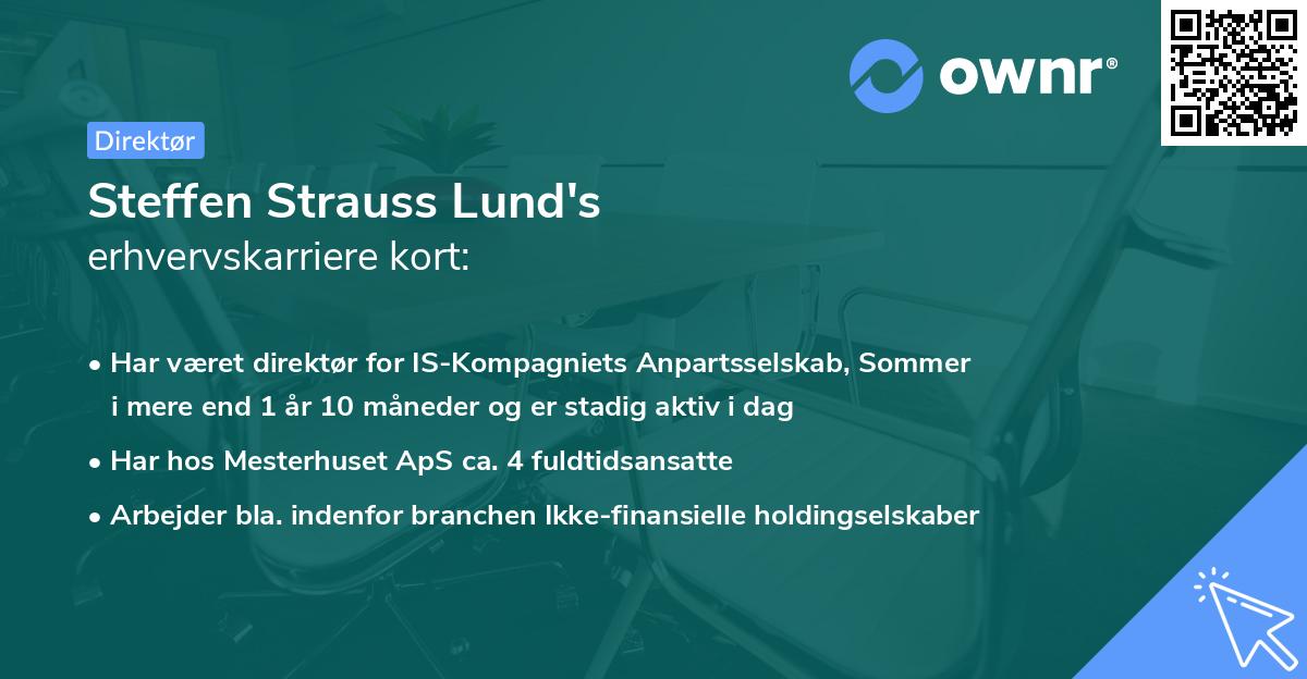 Steffen Strauss Lund's erhvervskarriere kort