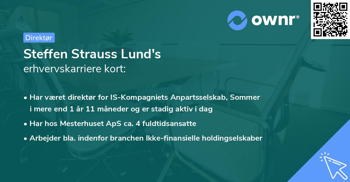 Steffen Strauss Lund's erhvervskarriere kort