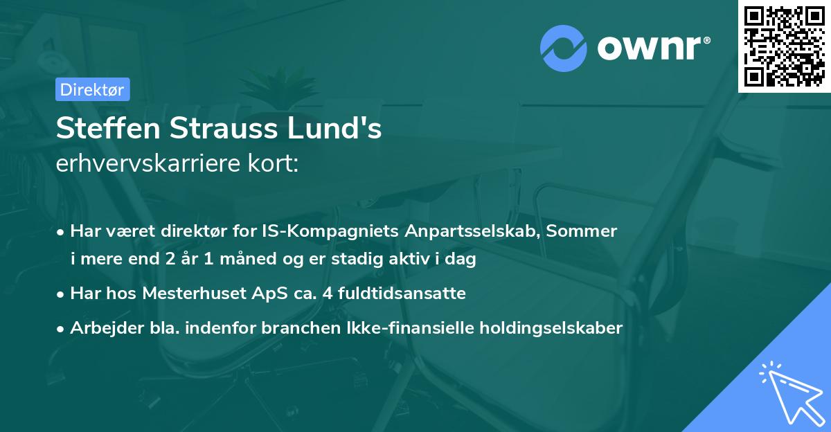 Steffen Strauss Lund's erhvervskarriere kort