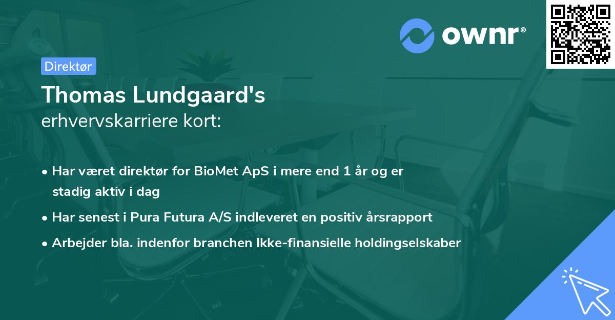 Thomas Lundgaard's erhvervskarriere kort