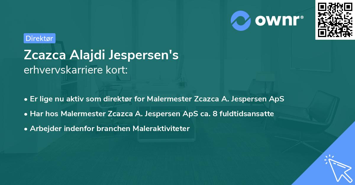 Zcazca Alajdi Jespersen's erhvervskarriere kort