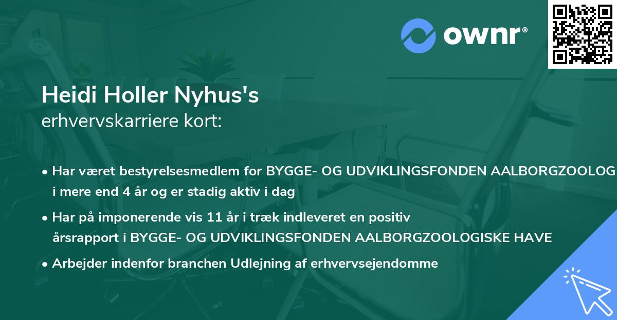 Heidi Holler Nyhus's erhvervskarriere kort