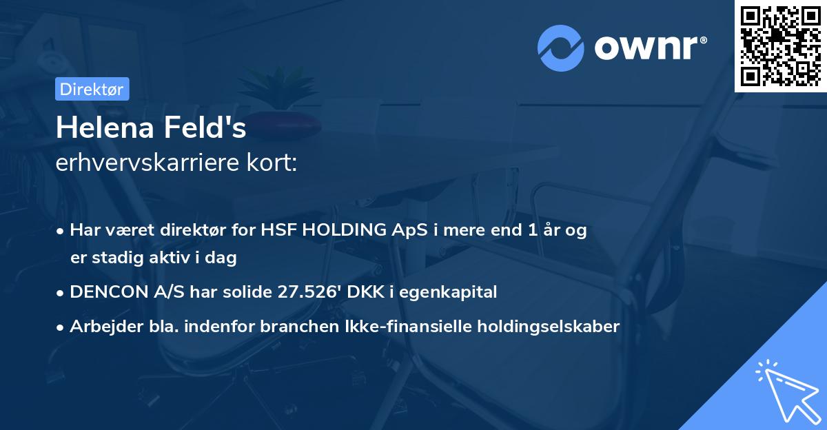 Helena Feld's erhvervskarriere kort