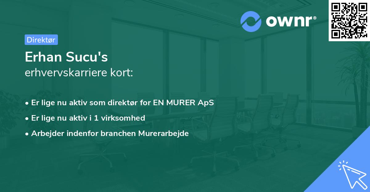 Erhan Sucu's erhvervskarriere kort