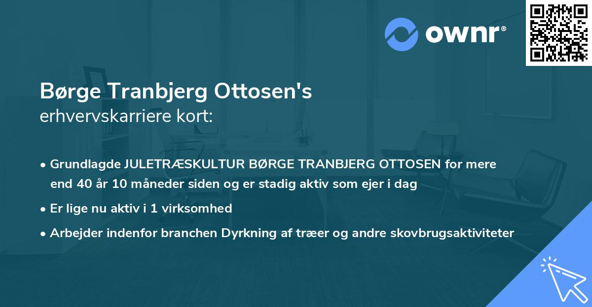 Børge Tranbjerg Ottosen's erhvervskarriere kort