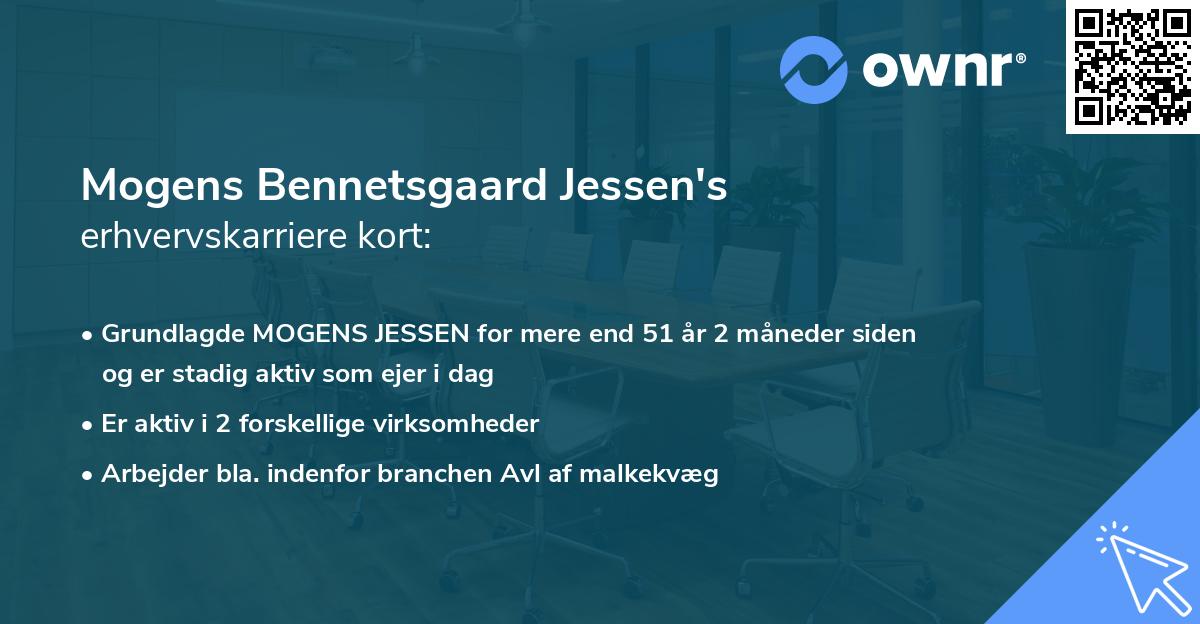 Mogens Bennetsgaard Jessen's erhvervskarriere kort
