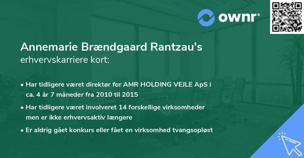 Annemarie Brændgaard Rantzau's erhvervskarriere kort