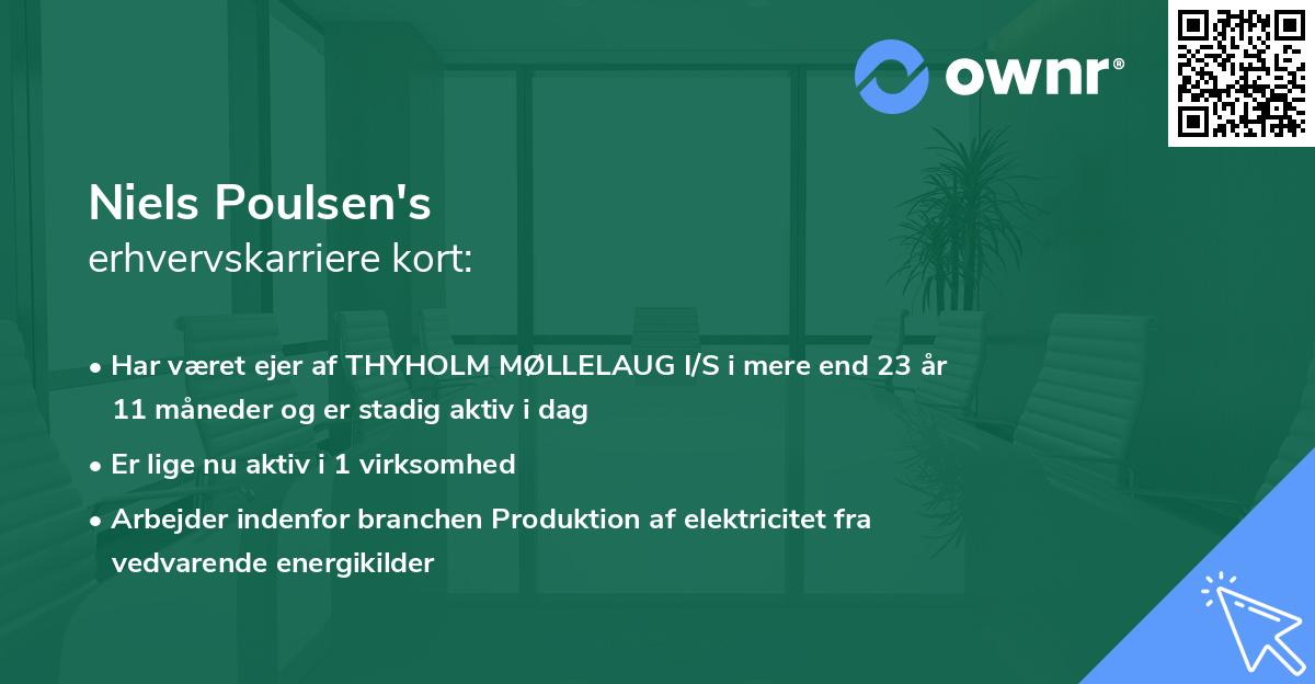 Niels Poulsen's erhvervskarriere kort