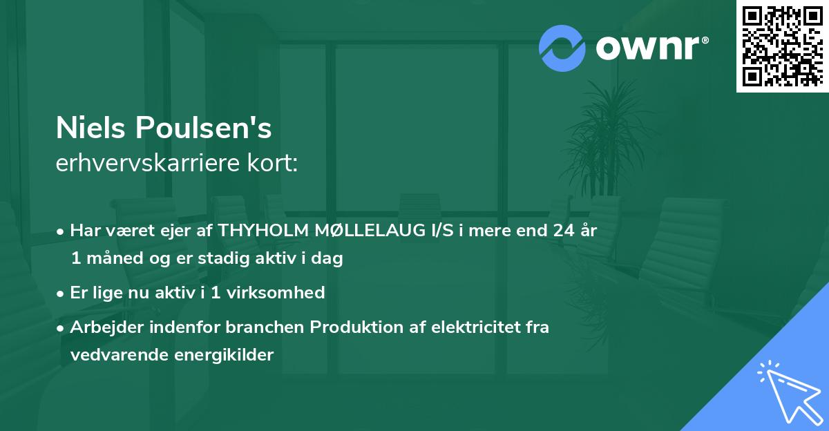Niels Poulsen's erhvervskarriere kort