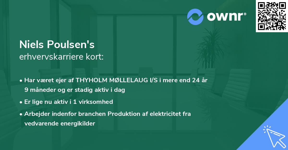Niels Poulsen's erhvervskarriere kort