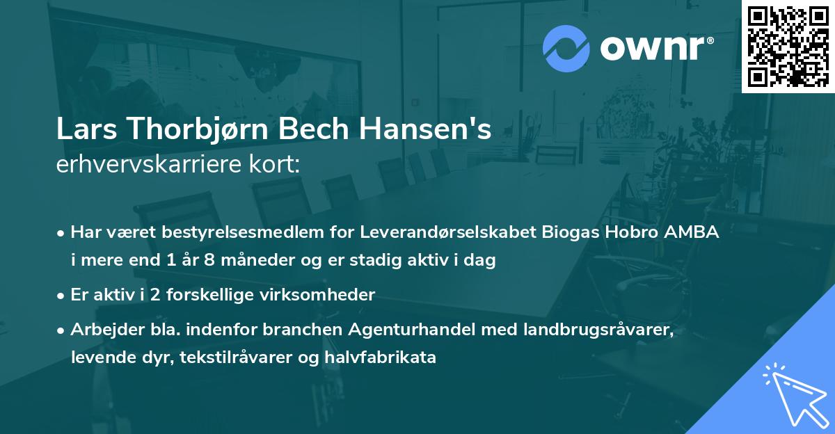 Lars Thorbjørn Bech Hansen's erhvervskarriere kort