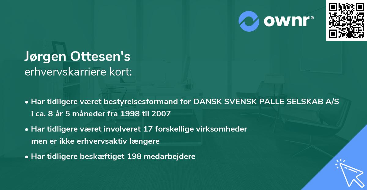 Jørgen Ottesen's erhvervskarriere kort