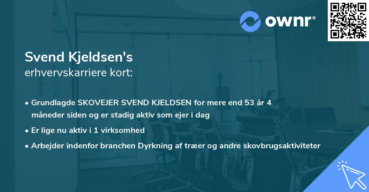 Svend Kjeldsen's erhvervskarriere kort