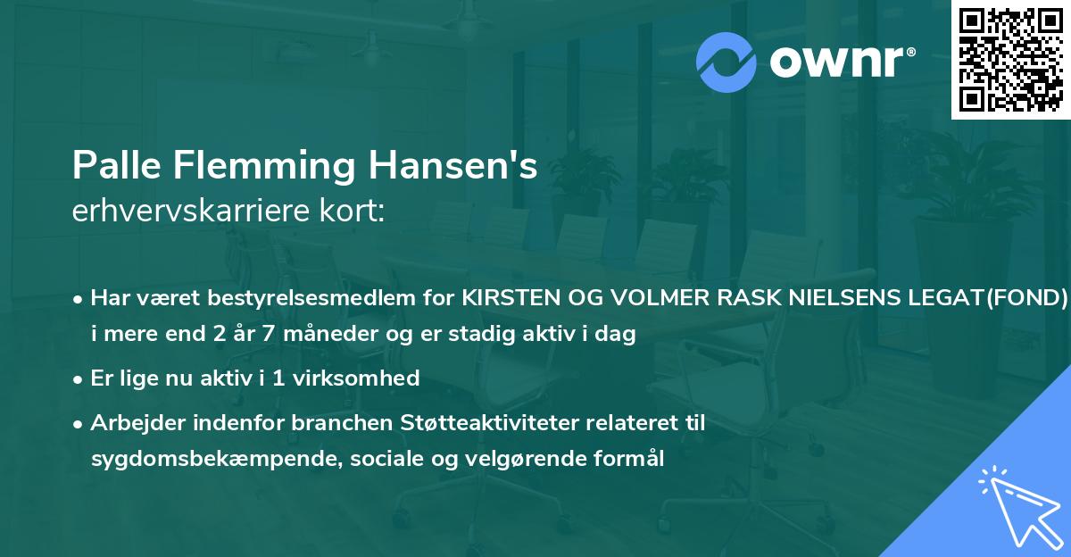 Palle Flemming Hansen's erhvervskarriere kort