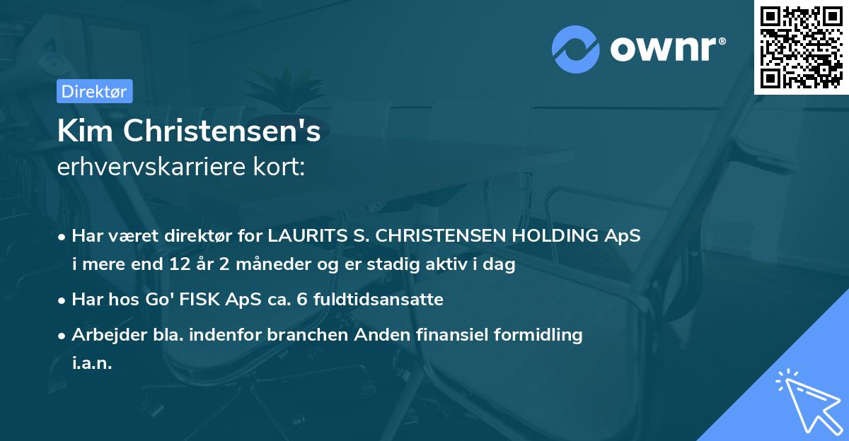 Kim Christensen's erhvervskarriere kort