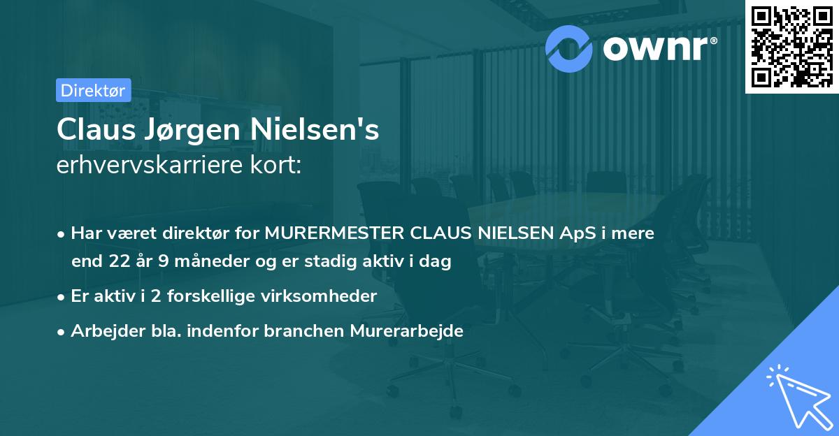 Claus Jørgen Nielsen's erhvervskarriere kort