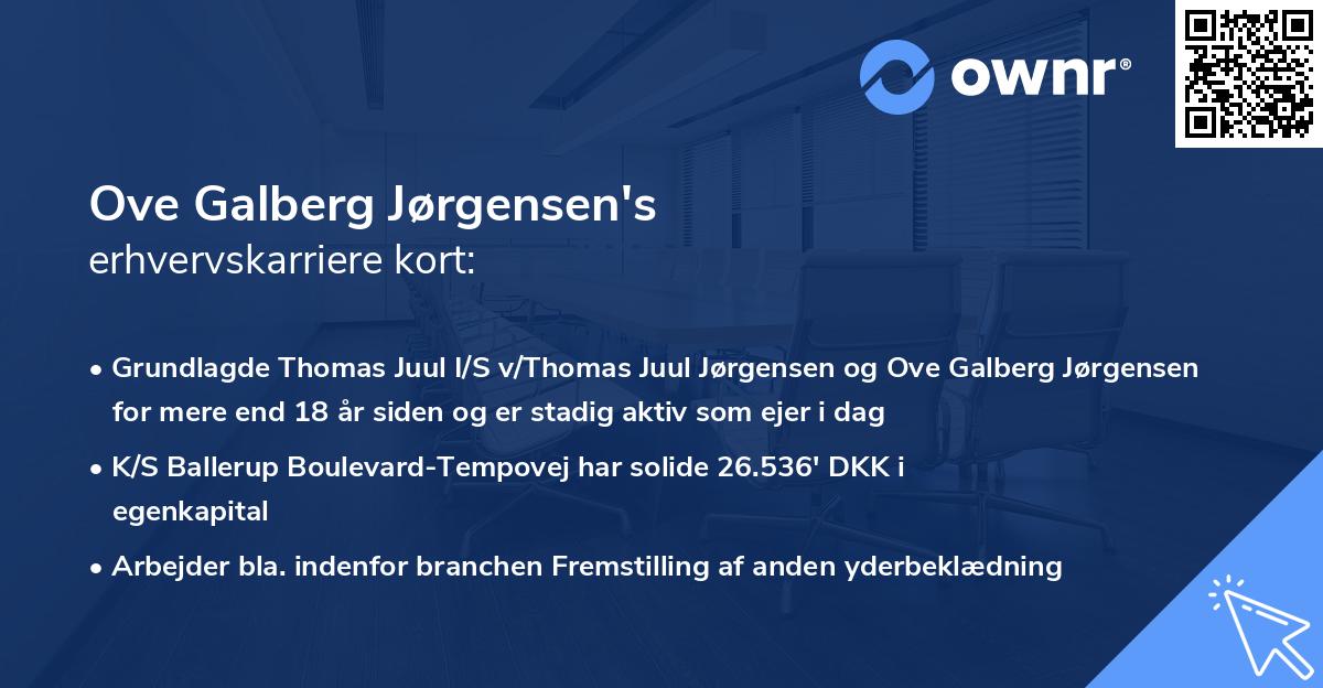 Ove Galberg Jørgensen's erhvervskarriere kort