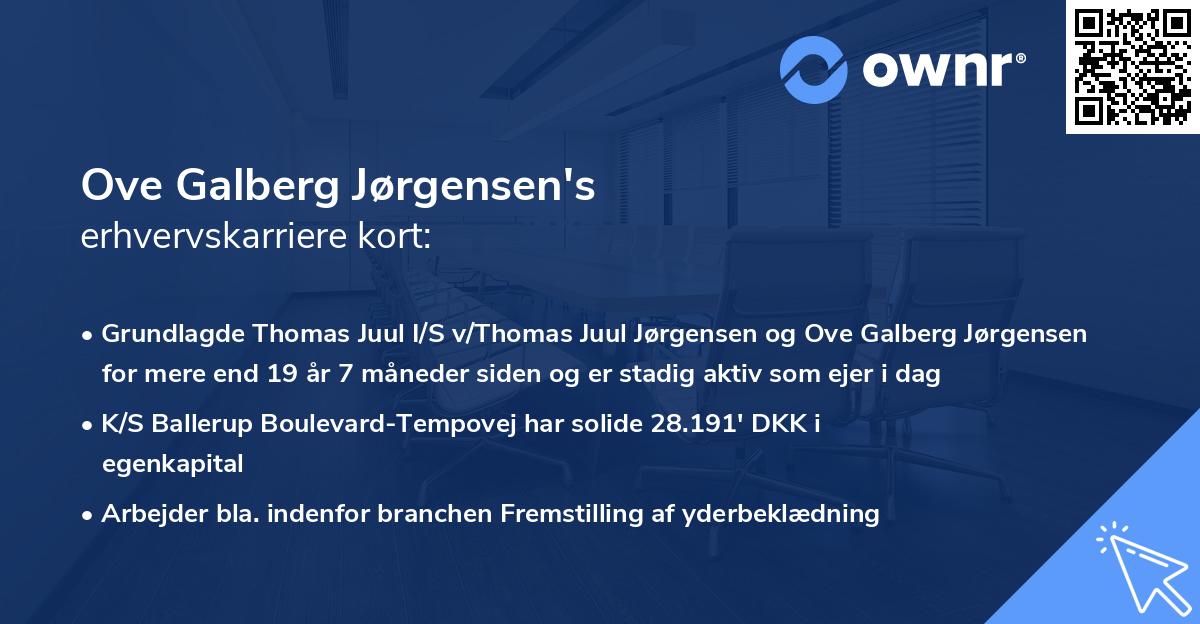 Ove Galberg Jørgensen's erhvervskarriere kort