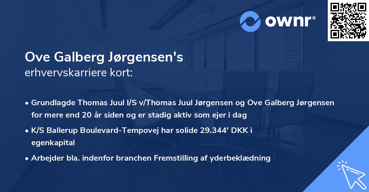 Ove Galberg Jørgensen's erhvervskarriere kort