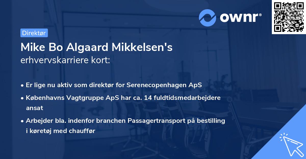 Mike Bo Algaard Mikkelsen's erhvervskarriere kort