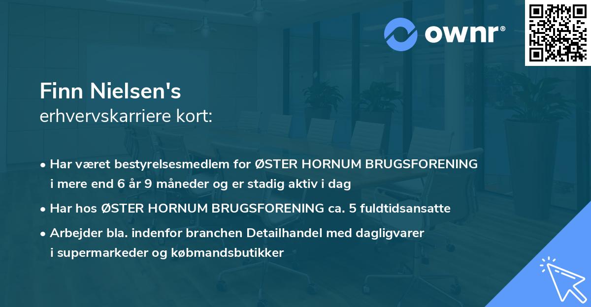 Finn Nielsen's erhvervskarriere kort