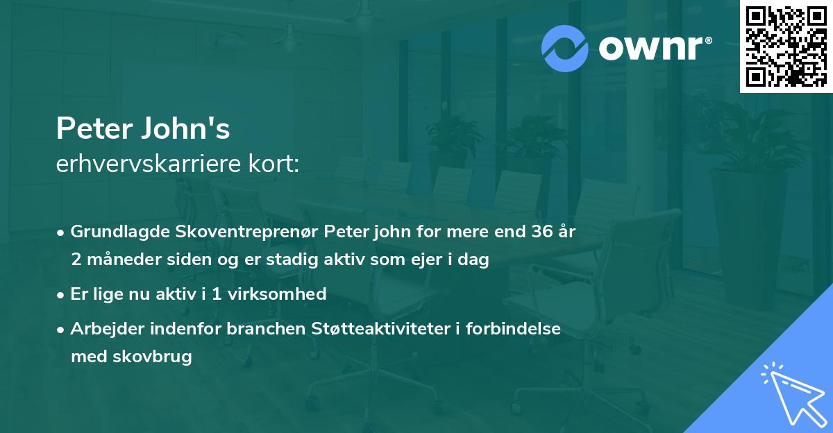 Peter John's erhvervskarriere kort