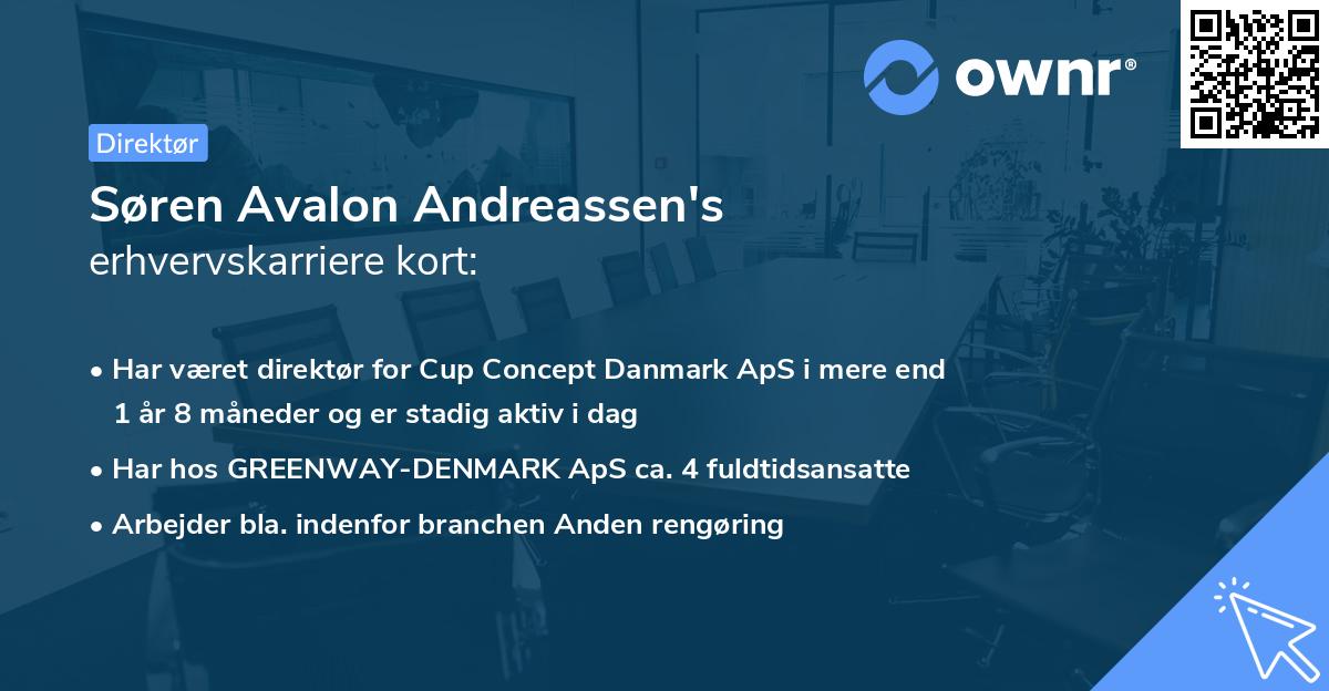Søren Avalon Andreassen's erhvervskarriere kort