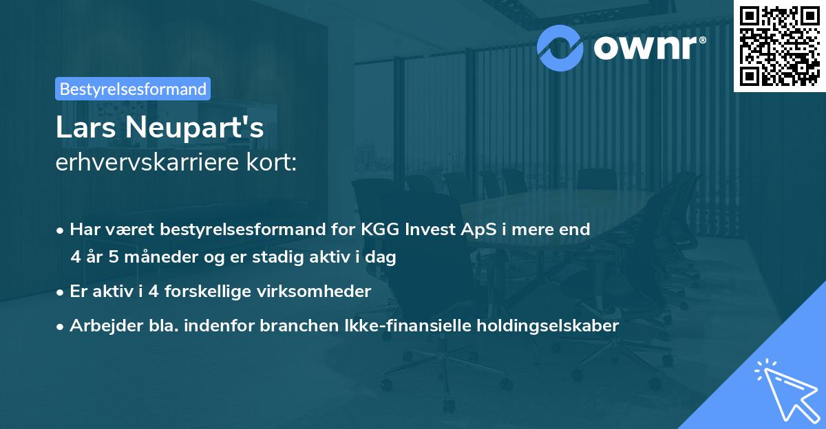 Lars Neupart's erhvervskarriere kort