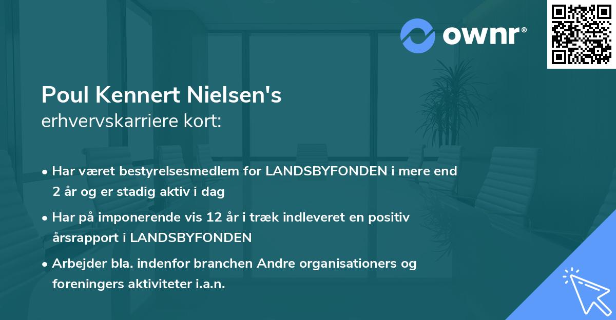 Poul Kennert Nielsen's erhvervskarriere kort