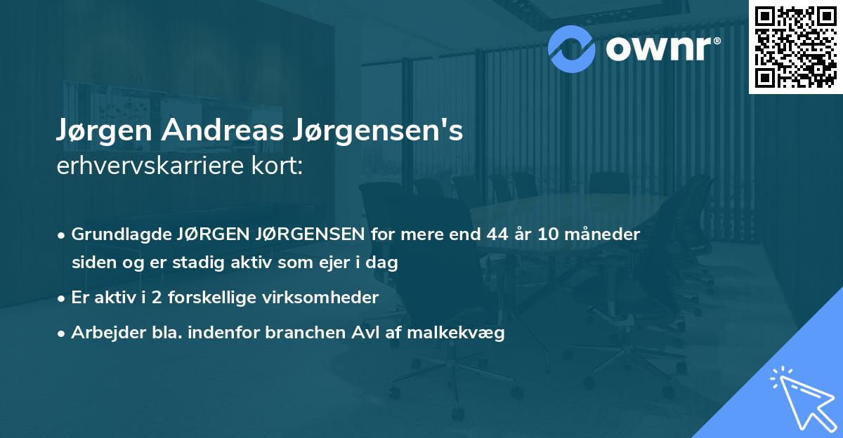 Jørgen Andreas Jørgensen's erhvervskarriere kort