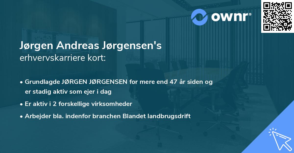 Jørgen Andreas Jørgensen's erhvervskarriere kort