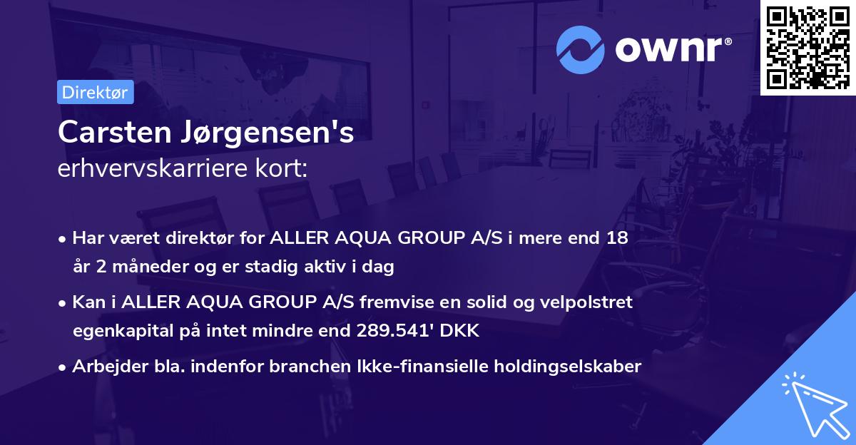 Carsten Jørgensen's erhvervskarriere kort
