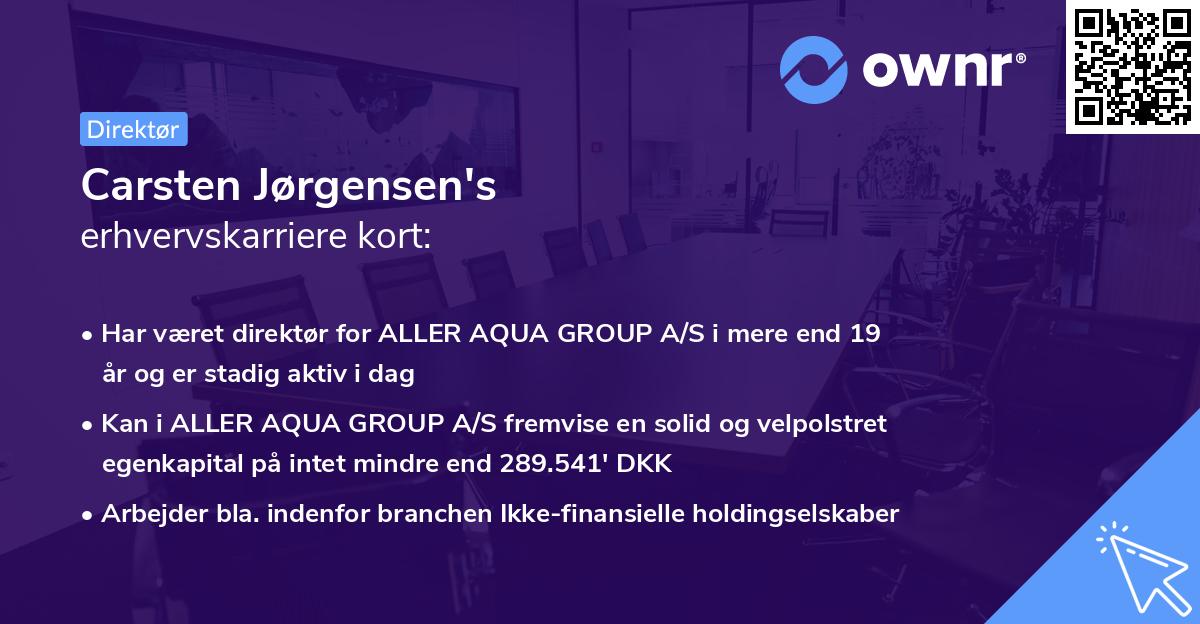 Carsten Jørgensen's erhvervskarriere kort