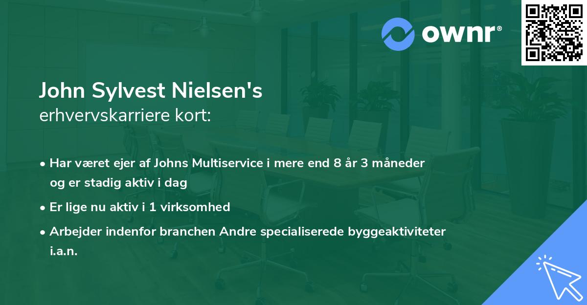 John Sylvest Nielsen's erhvervskarriere kort