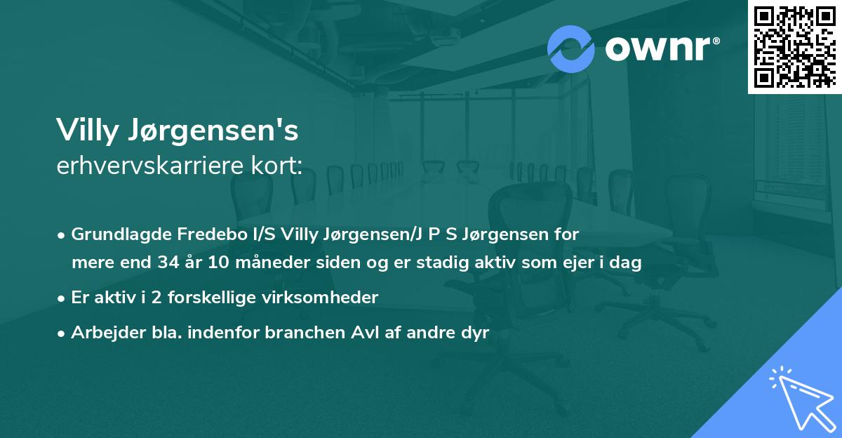 Villy Jørgensen's erhvervskarriere kort